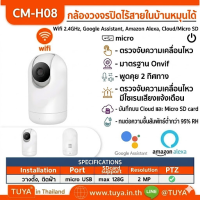 CM-H08 กล้องวงจรปิดไร้สายในบ้านหมุนได้ WIFI 2MP 5V AI Humanoid มีโหมดPatrol