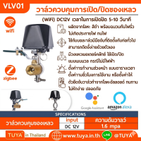 VLV01 วาล์วควบคุมการเปิด/ปิดของเหลว (WiFi) DC12V เวลาในการเปิดปิด 5-10 วินาที