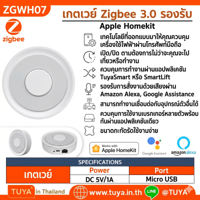 ZGWH07 เกต์เวย์ Zigbee 3.0 รองรับ Apple Homekit