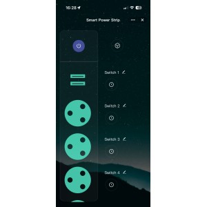 หน้าหลักของแอป Smart Power Strip