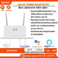 ZBGW05 เกตเวย์ไร้สาย 2เสาอากาศ Zigbee + BLE (WiFi) DC5V