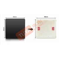 SWEU-E1 สวิตช์เปิด/ปิดไฟแบบทัชสีขาว LN/LL แบบ1ปุ่มทัช (EU) จตุรัส WIFI สั่งเปิด/ปิดผ่านแอพพลิเคชั่นมือถือ 220V 10A