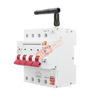 BRK-MA04-63A เซอร์กิตเบรกเกอร์ 4P สีขาว ควบคุมระยะไกล จับเวลารีเลย์ 63A 230/440V