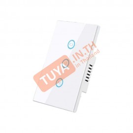 CTSW-US02 สวิตช์เปิดปิดม่านแบบทัช สีขาว ขนาดUS  WiFi 100-240V LN