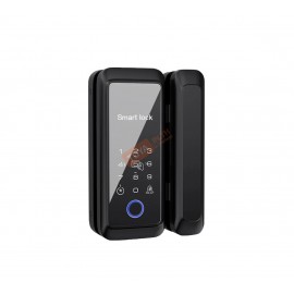 DL-G07 กลอนประตูไร้สาย Bluetooth สำหรับบานกระจก ปุ่มแบบทัช นิ้วมือ+แอป+การ์ด+รหัส AA*4