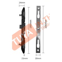 DL-S01B ตัวเปิดปิดประตูบานเลื่อนสีดำ Bluetooth สั่งงานผ่านแอพ แสกนลายนิ้วมือ กุญแจ พอร์ตชาร์จ USB Li-Po 3.7V 14500 mAh