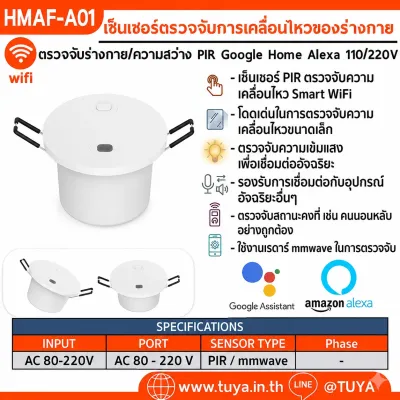 HMAF-A01 เซ็นเซอร์ตรวจจับการเคลื่อนไหวของร่างกาย แบบเรดาร์ 60G  220V AC