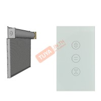 RDSW-US01 สวิตซ์เปิดปิดประตูม้วนประตูขนาดใหญ่แบบทัช ขนาดUS 1000W 10A 220V LN สีขาว WIFI