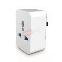 SK-UN01 เต้าปลั๊กไฟฟ้าแบบมีปุ่มกด Universal ควบคุมผ่านรีโมทแอพพลิเคชั่น 220V 15A สีขาว WIFI 2.4GHz