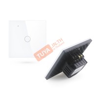 SWEU-E1 สวิตช์เปิด/ปิดไฟแบบทัชสีขาว LN/LL แบบ1ปุ่มทัช (EU) จตุรัส WIFI สั่งเปิด/ปิดผ่านแอพพลิเคชั่นมือถือ 220V 10A