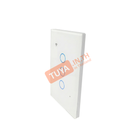 SWUS-C3 สวิตช์เปิดปิดไฟแบบทัชสีขาวหน้าปัดกระจก LN/No-N 240V แบบ3ปุ่มกด (US) แนวยาว