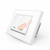 SWUS-M02 สวิตซ์เปิดปิดไฟ 2 ปุ่มกด ควบคุมสั่งการด้วยแอปพลิเคชัน ขนาดUS สีขาว AC 110V-220V 10A LL/LN WIFI