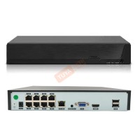 CMRK-PA04 ชุดกล้องวงจรปิดแบบมีสาย 4 ตัว POE พร้อม NVR สีดำ 3MP H.265 1080P DC12V