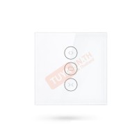 CTSW-EU01 สวิตซ์เปิดปิดผ้าม่าน ขนาดEU สีขาวเทา 220V LN WIFI