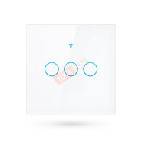 ZSWEU-E3 สวิตซ์เปิดปิดไฟแบบทัช 3ปุ่มกด ขนาดEU 220V LN/LL Zigbee (EU) จตุรัส