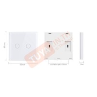 RCSW01 สวิตซ์ปุ่มกดแบบทัช 1 ปุ่มกด สำหรับสวิตซ์ไฟไร้สายอัจฉริยะ 433Mhz (จตุรัส)