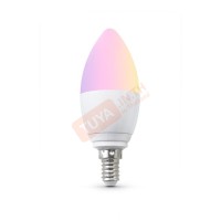 LB502 หลอดไฟ LED ปรับสีได้ (ทรงจำปา) ขนาดE14 WIFI RGBCW 5W 110-250V