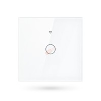 ZSWEU-E1 สวิตช์เปิด/ปิดไฟแบบทัชสีขาว L/N 220V แบบ1ปุ่มกด (EU) จตุรัส