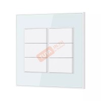 ZSW6-01M  สสวิตช์ไฟฟ้าแบบ Zigbee 6 ปุ่มกด สีขาว 110V~240V 1650W LN (WiFi)