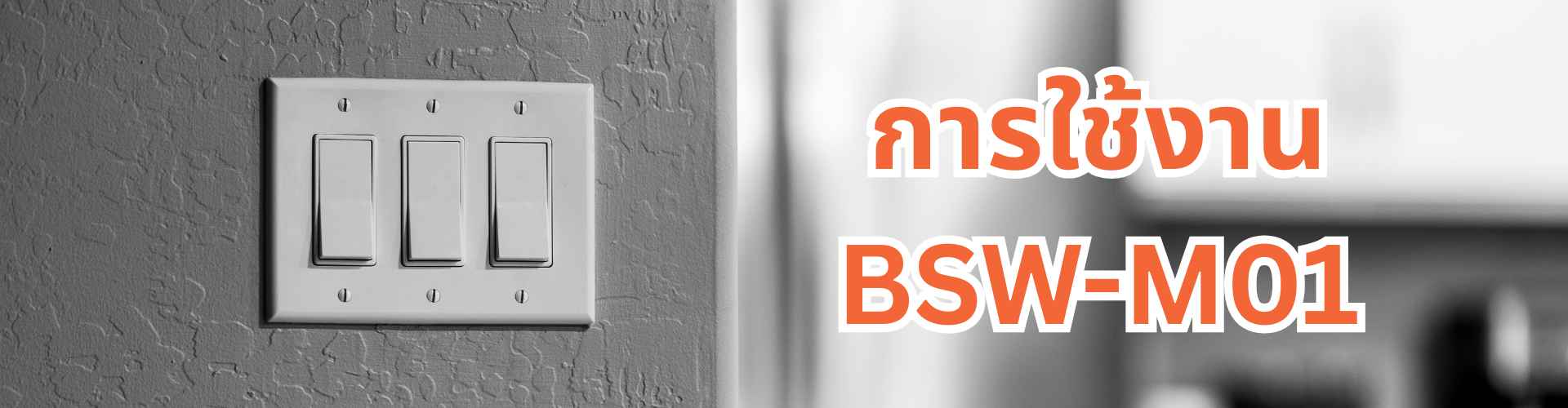 BSW-M01 ใช้งานร่วมกับสวิตซ์ไฟป๊อกแป๊ก